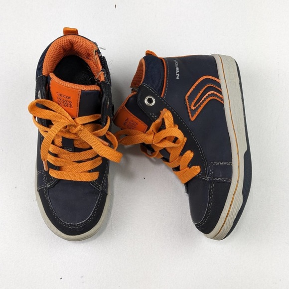 Geox Other - Geox Dark Gray/Orange Hightop Sneakers